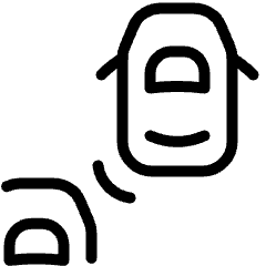 Blind Spot Lane Change Assistance Icon from Ultimate Light Set