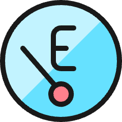 Car Dashboard E Icon from Ultimate Colors Set