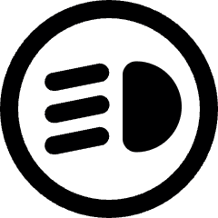 Car Dashboard Long Lights Alternate Icon from Ultimate Bold Set