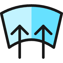 Car Dashboard Window Rear Icon from Ultimate Colors Set