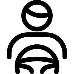 Driver Driving A Car Icon from Ultimate Regular Set