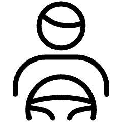 Driver Driving A Car Icon from Ultimate Light Set