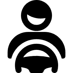 Driver Driving A Car Icon from Ultimate Bold Set