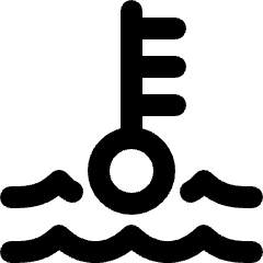 Engine Temperature Warning Icon from Ultimate Bold Set