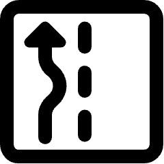 Lane Departing Prevent System Icon from Ultimate Bold Set