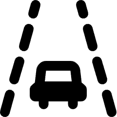 Lane Departing Warning 1 Icon from Ultimate Bold Set