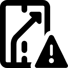Lane Departing Warning Icon from Ultimate Bold Set
