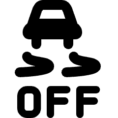 Traction Control Off Icon from Ultimate Bold Set