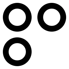 Dashboard Circle Three Icon from Sharp Line Set