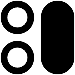 Dashboard Circle Vertical Pill 1 Icon from Core Remix Set