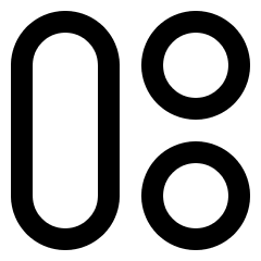 Dashboard Circle Vertical Pill 2 Icon from Sharp Line Set