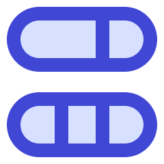 Dashboard Horizontal Pills 3 Icon from Sharp Duo Set