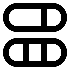 Dashboard Horizontal Pills 3 Icon from Sharp Line Set