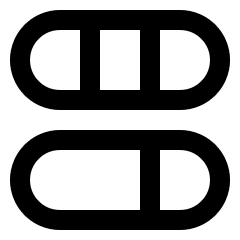 Dashboard Horizontal Pills 4 Icon from Sharp Line Set