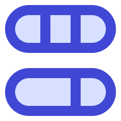 Dashboard Horizontal Pills 4 Icon from Sharp Duo Set