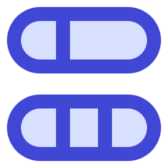 Dashboard Horizontal Pills 5 Icon from Sharp Duo Set