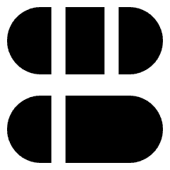 Dashboard Horizontal Pills 6 Icon from Sharp Solid Set