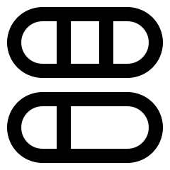 Dashboard Horizontal Pills 6 Icon from Sharp Line Set