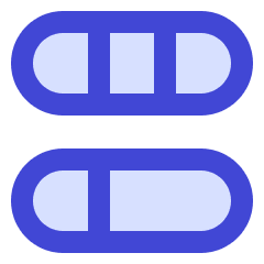 Dashboard Horizontal Pills 6 Icon from Sharp Duo Set