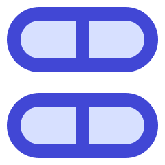 Dashboard Horizontal Pills Half Icon from Sharp Duo Set