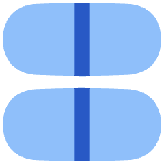 Dashboard Horizontal Pills Half Icon from Flex Flat Set