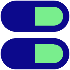 Dashboard Horizontal Pills Half Icon from Core Pop Set
