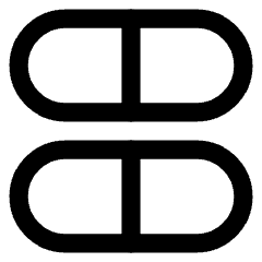Dashboard Horizontal Pills Half Icon from Core Line Set