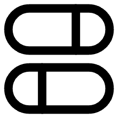 Dashboard Horizontal Pills Split 1 Icon from Core Line Set
