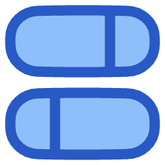 Dashboard Horizontal Pills Split 1 Icon from Plump Duo Set