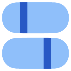 Dashboard Horizontal Pills Split 2 Icon from Plump Flat Set