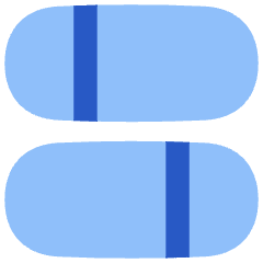 Dashboard Horizontal Pills Split 2 Icon from Flex Flat Set