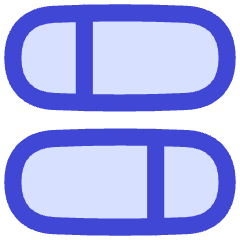 Dashboard Horizontal Pills Split 2 Icon from Flex Duo Set