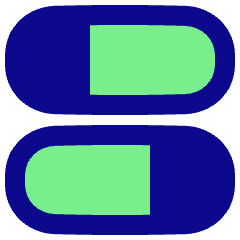 Dashboard Horizontal Pills Split 2 Icon from Plump Pop Set