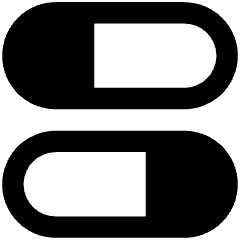 Dashboard Horizontal Pills Split 2 Icon from Core Remix Set