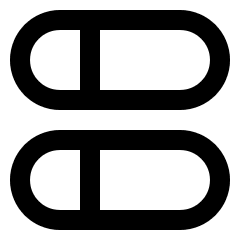 Dashboard Horizontal Pills Split Left Icon from Sharp Line Set