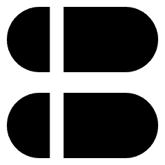 Dashboard Horizontal Pills Split Left Icon from Sharp Solid Set