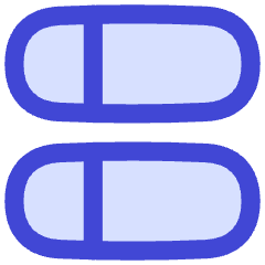 Dashboard Horizontal Pills Split Left Icon from Flex Duo Set