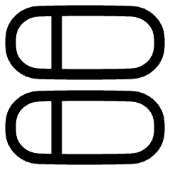 Dashboard Horizontal Pills Split Left Icon from Plump Line Set