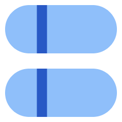 Dashboard Horizontal Pills Split Left Icon from Sharp Flat Set