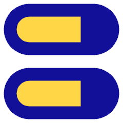 Dashboard Horizontal Pills Split Right Icon from Sharp Pop Set