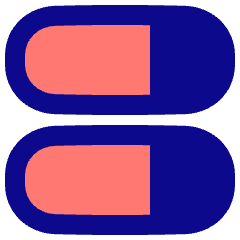 Dashboard Horizontal Pills Split Right Icon from Plump Pop Set