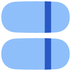 Dashboard Horizontal Pills Split Right Icon from Flex Flat Set