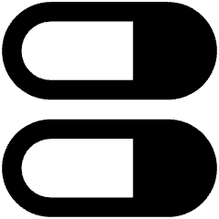 Dashboard Horizontal Pills Split Right Icon from Core Remix Set