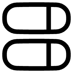 Dashboard Horizontal Pills Split Right Icon from Plump Line Set