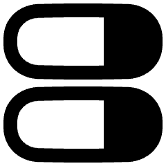 Dashboard Horizontal Pills Split Right Icon from Plump Remix Set