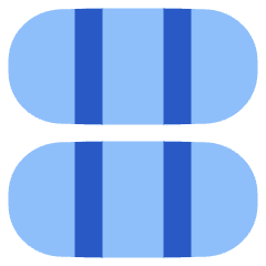 Dashboard Horizontal Pills Thirds Icon from Plump Flat Set