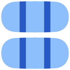 Dashboard Horizontal Pills Thirds Icon from Flex Flat Set