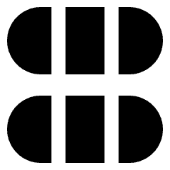 Dashboard Horizontal Pills Thirds Icon from Sharp Solid Set