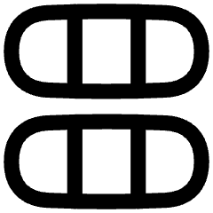 Dashboard Horizontal Pills Thirds Icon from Flex Line Set