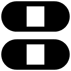 Dashboard Horizontal Pills Thirds Icon from Core Remix Set